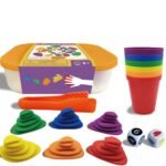 نشاط الفرز بألوان الأحجار