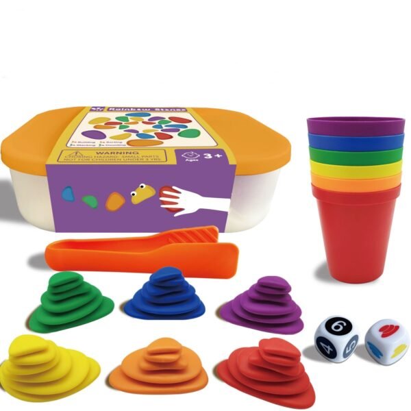 نشاط الفرز بألوان الأحجار